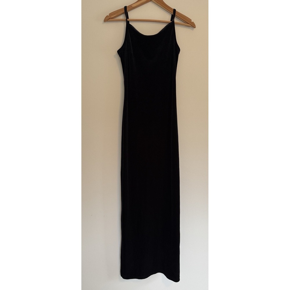 Vtg Jump Apparel by Wendye Chaitin Black Shimmering Evening Dress Size 5/6 Goth